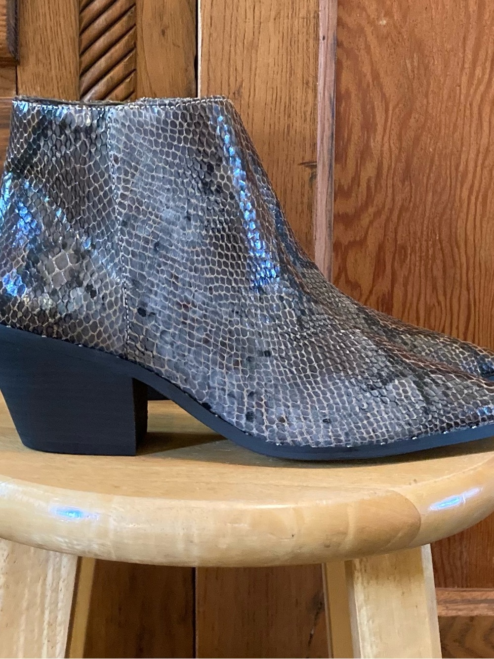 Charles David Brown and Black Ankle Boots